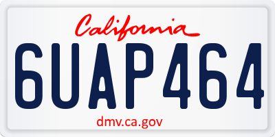 CA license plate 6UAP464