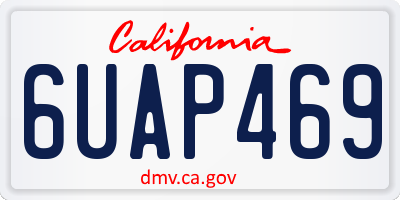 CA license plate 6UAP469
