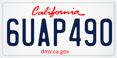 CA license plate 6UAP490
