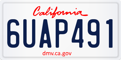 CA license plate 6UAP491