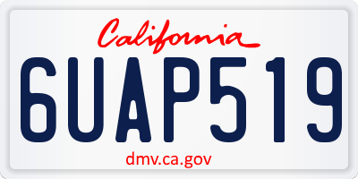 CA license plate 6UAP519