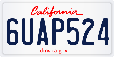 CA license plate 6UAP524