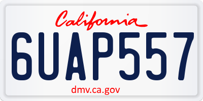 CA license plate 6UAP557