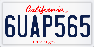 CA license plate 6UAP565