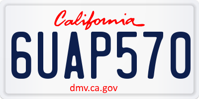CA license plate 6UAP570