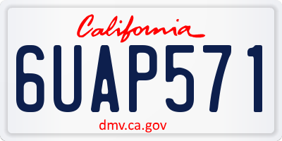 CA license plate 6UAP571