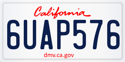CA license plate 6UAP576