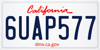 CA license plate 6UAP577