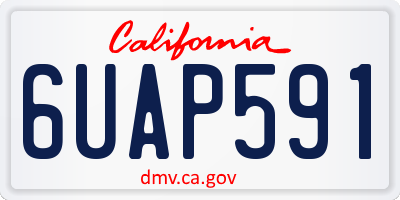 CA license plate 6UAP591