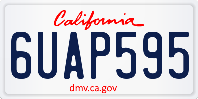 CA license plate 6UAP595