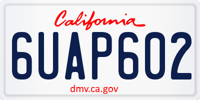 CA license plate 6UAP602