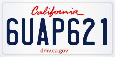 CA license plate 6UAP621