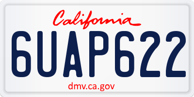CA license plate 6UAP622