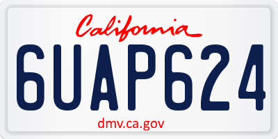 CA license plate 6UAP624