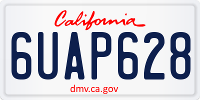CA license plate 6UAP628