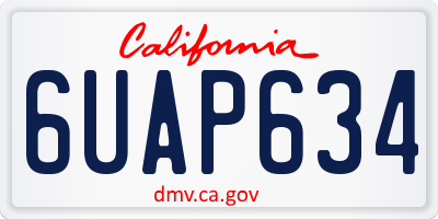 CA license plate 6UAP634