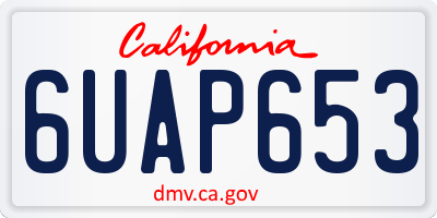 CA license plate 6UAP653