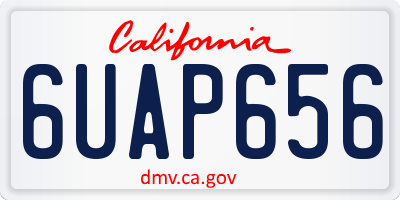 CA license plate 6UAP656
