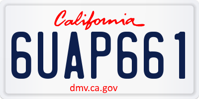 CA license plate 6UAP661