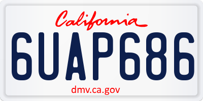 CA license plate 6UAP686