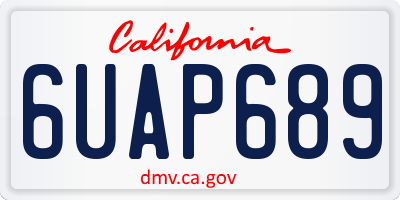 CA license plate 6UAP689