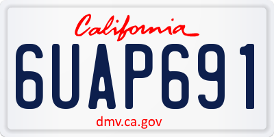 CA license plate 6UAP691