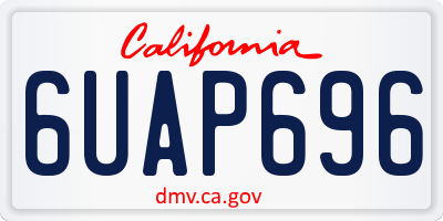 CA license plate 6UAP696