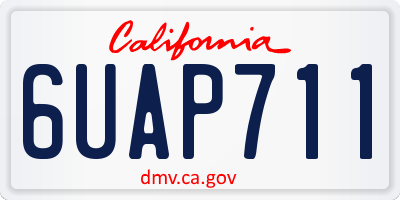 CA license plate 6UAP711