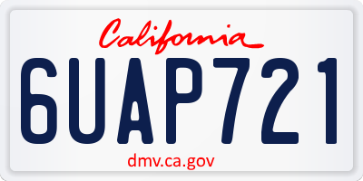 CA license plate 6UAP721