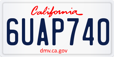 CA license plate 6UAP740