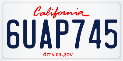 CA license plate 6UAP745