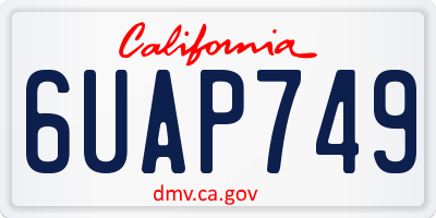 CA license plate 6UAP749