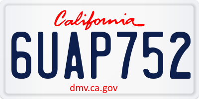 CA license plate 6UAP752