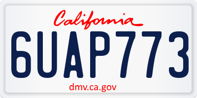 CA license plate 6UAP773