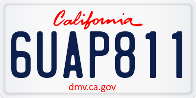 CA license plate 6UAP811