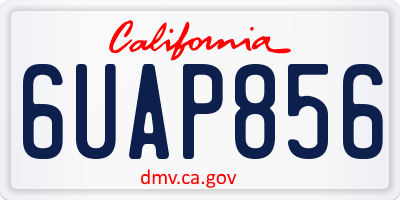 CA license plate 6UAP856