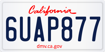 CA license plate 6UAP877