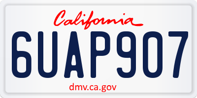 CA license plate 6UAP907