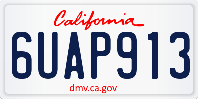 CA license plate 6UAP913