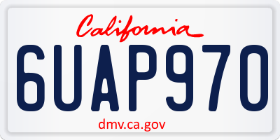 CA license plate 6UAP970