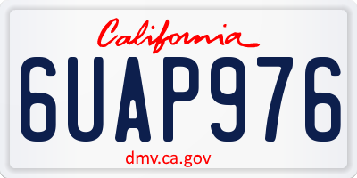 CA license plate 6UAP976
