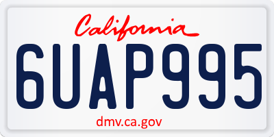 CA license plate 6UAP995