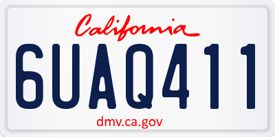 CA license plate 6UAQ411