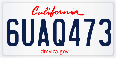 CA license plate 6UAQ473