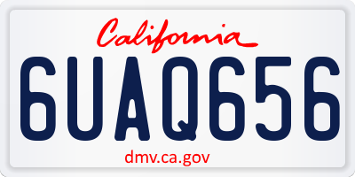 CA license plate 6UAQ656