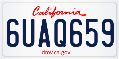CA license plate 6UAQ659