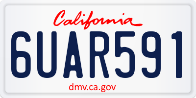 CA license plate 6UAR591