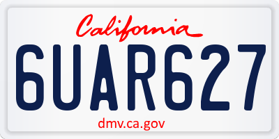CA license plate 6UAR627