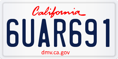 CA license plate 6UAR691