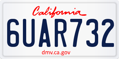 CA license plate 6UAR732